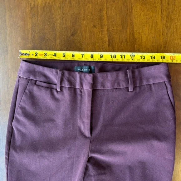 Talbots Barely Boot Deep Burgundy Pants - Picture 6 of 8